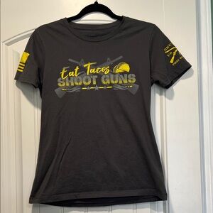 Grunt Style Gray and Yellow Short Sleeve Tee